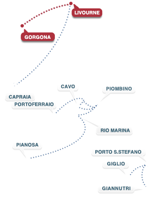 Ligne Livourne - Gorgona - Livourne